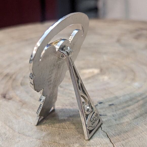 Silver Tone Alexa's Angels Always By My Side Bedside Angel 2.5 Inch Gold Bow - Picture 3 of 3